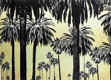 Obraz szklany METALLIC PALMS 180x120