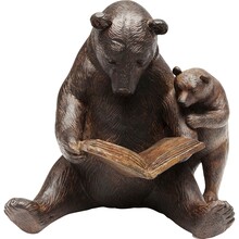 Figurka dekoracyjna READING BEARS - brązowy