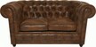 Sofa 2-osobowa z ekoskóry OXFORD VINTAGE - brązowy