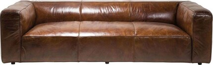 Sofa 2 osobowa skóra naturalna brązowa 259x110 cm
