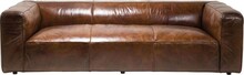 Sofa 2 osobowa skóra naturalna brązowa 259x110 cm