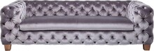 Sofa 3-osobowa welurowa DESIRE - szary