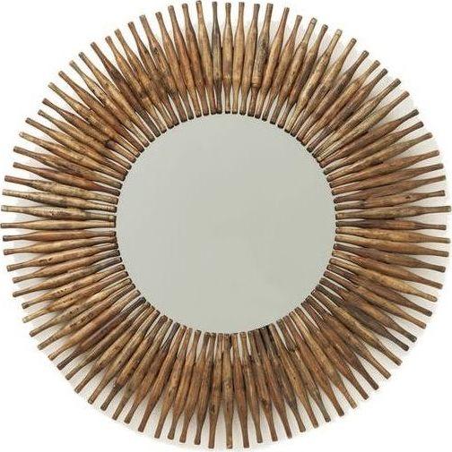 Lustro okrągłe SUNLIGHT 122 - drewno z recyklingu