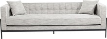 Sofa 3 osobowa szara nogi czarne 229x80 cm