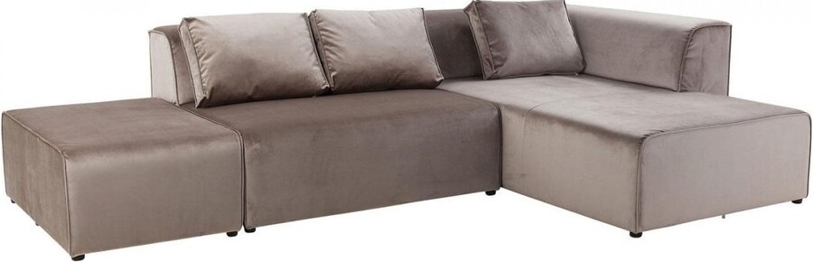 Narożnik modułowy prawy INFINITY VELVET - taupe