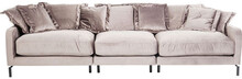 Sofa 4-osobowa szara nogi czarne 307x102 cm