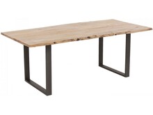 Stół drewniany HARMONY 180x90 - akacja/stal surowa