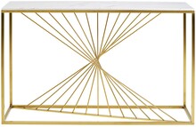 Konsola ART MARBLE - biały marmur/złoty