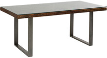 Stół z drewna z recyklingu CONLEY 180x90 - mango/stal surowa