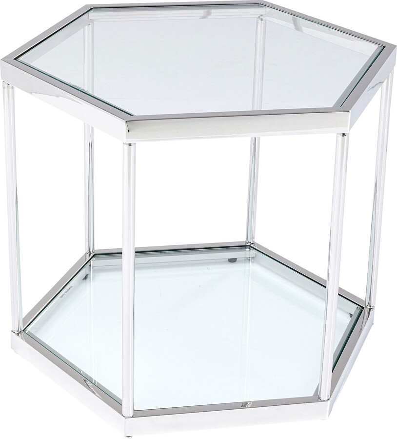 Stolik boczny COMB 55x48 - srebrny