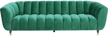 Sofa 3-osobowa welurowa SPECTRA - zielony/czarny