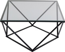 Stolik kawowy CRISTALLO 80x80 - czarny