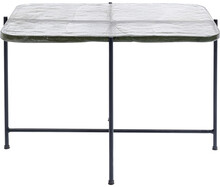 Stolik kawowy prostokątny metalowy blat szklany 63x46 cm