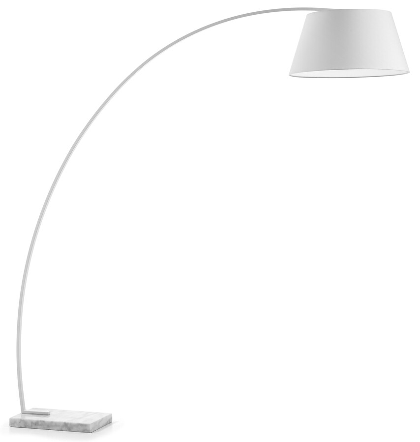 Lampa podłogowa biała 210 cm