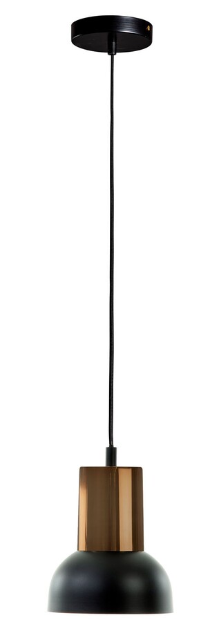 Lampa wisząca metalowa AMINA - czarny/miedziany