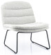 Fotel z tkaniny boucle 66 x 78 cm jasnoszary