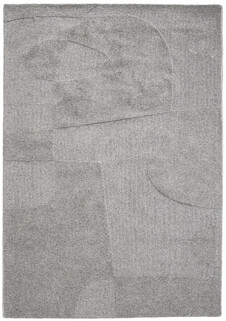 Dywan prostokątny wełna i bawełna szary 160x230 cm