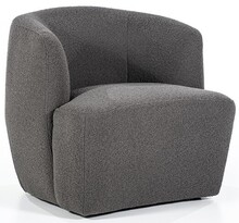 Fotel CHARLOTTE 78x75 cm - antracytowy