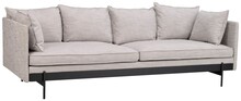 Sofa 3-os. SHELTON - szary/czarny