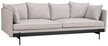 Sofa 3-os. SHELTON - szary/czarny