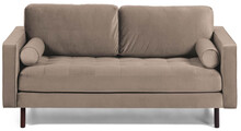 Sofa 2 osobowa beżowa nogi czarne 182x98 cm