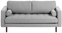 Sofa 2 osobowa szara nogi czarne 182x98 cm