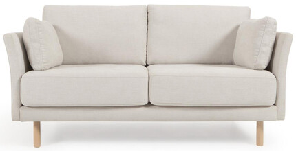 Sofa 2 osobowa beżowa nogi naturalne 170 cm