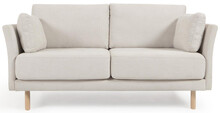 Sofa 2 osobowa beżowa nogi naturalne 170 cm