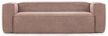 Sofa 3-osobowa drewno sosnowe różowa 240x100 cm