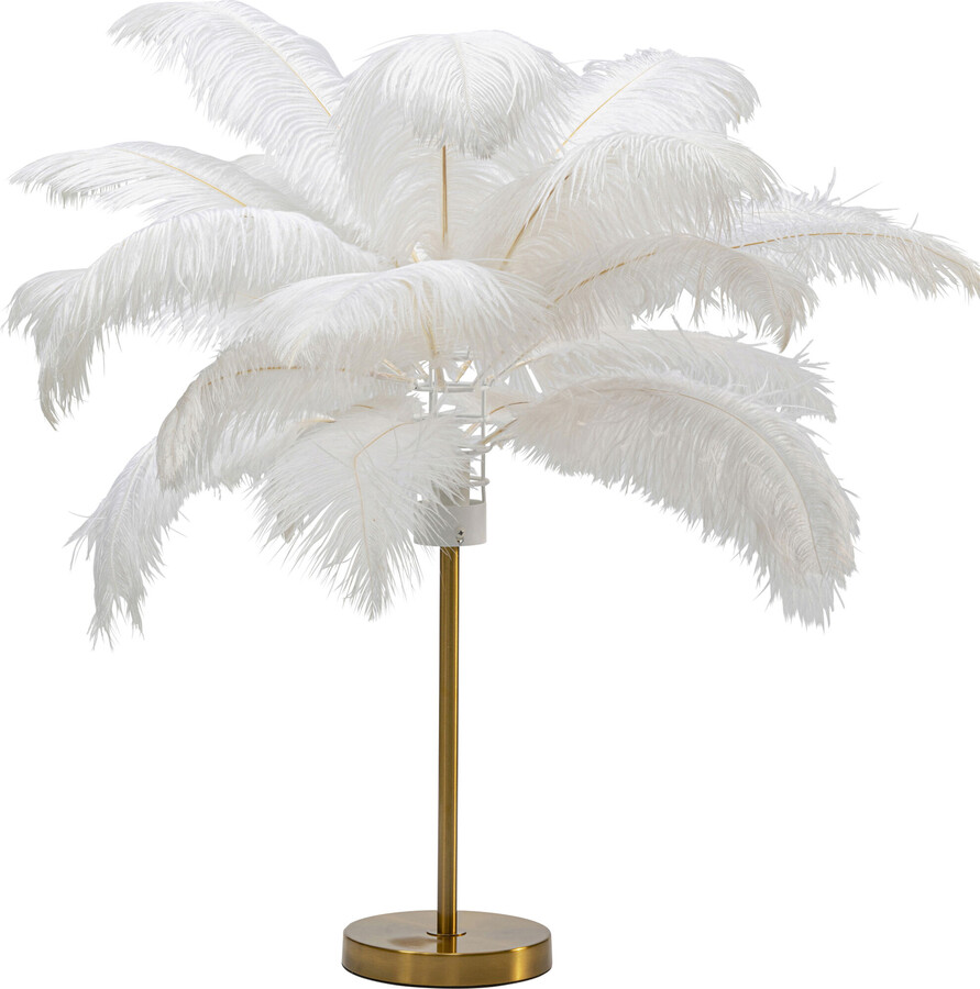 Lampa stołowa FEATHER PALM - biały/złoty