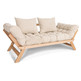 Sofa rozkładana ALLEGRO - naturalny/krem