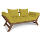 Sofa rozkładana ALLEGRO - orzech/zieleń