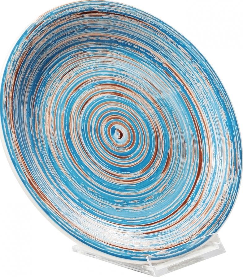 Talerz deserowy SWIRL 19 - niebieski