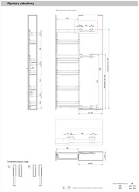 Kosze cargo Cargo Maxi Boczne Lewe MAXIMA PURO 20 cm / 5 półek + prowadnica Rejs - czarny/dąb - Rejs