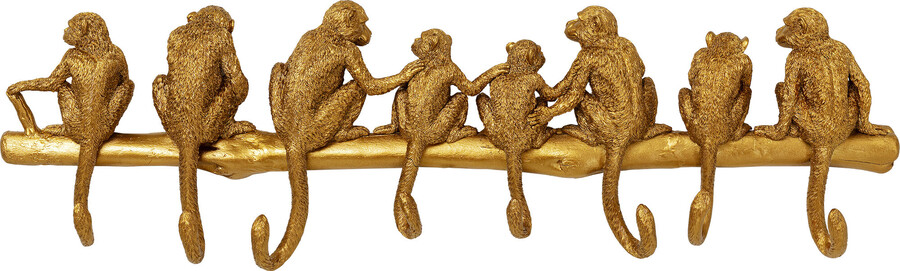 Wieszak ścienny MONKEY HOOK - złoty