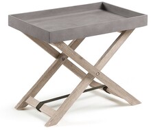 Stolik kawowy 42x23 cm brązowy bielony