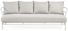 Sofa ogrodowa 3 osobowa beżowa 197x75 cm