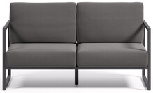 Sofa ogrodowa 2-os. 152 cm ciemnoszara - rama aluminium czarna