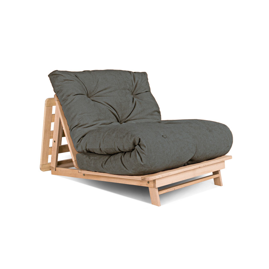 Sofa rozkładana futon LAYTI 90 - popiół