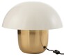 Lampa stołowa metalowa biało-złota Ø40x40 cm