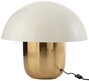Lampa stołowa metalowa biało-złota Ø50x47 cm