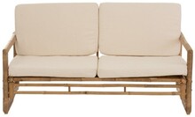 Sofa ogrodowa z poduszkami Omnu 150x71 cm naturalno-biała