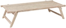 Stolik kawowy drewniany bielony 181x42 cm