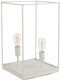 Lampa stołowa metalowa biała 31x51 cm