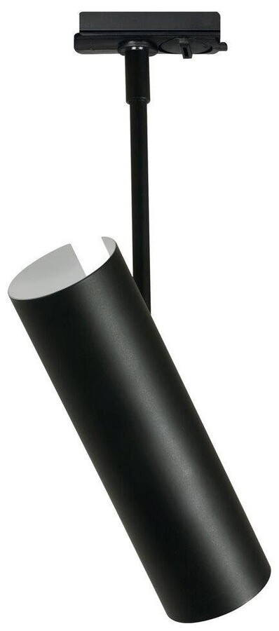Reflektor sufitowy metalowy czarny regulowany Ø6x32 cm