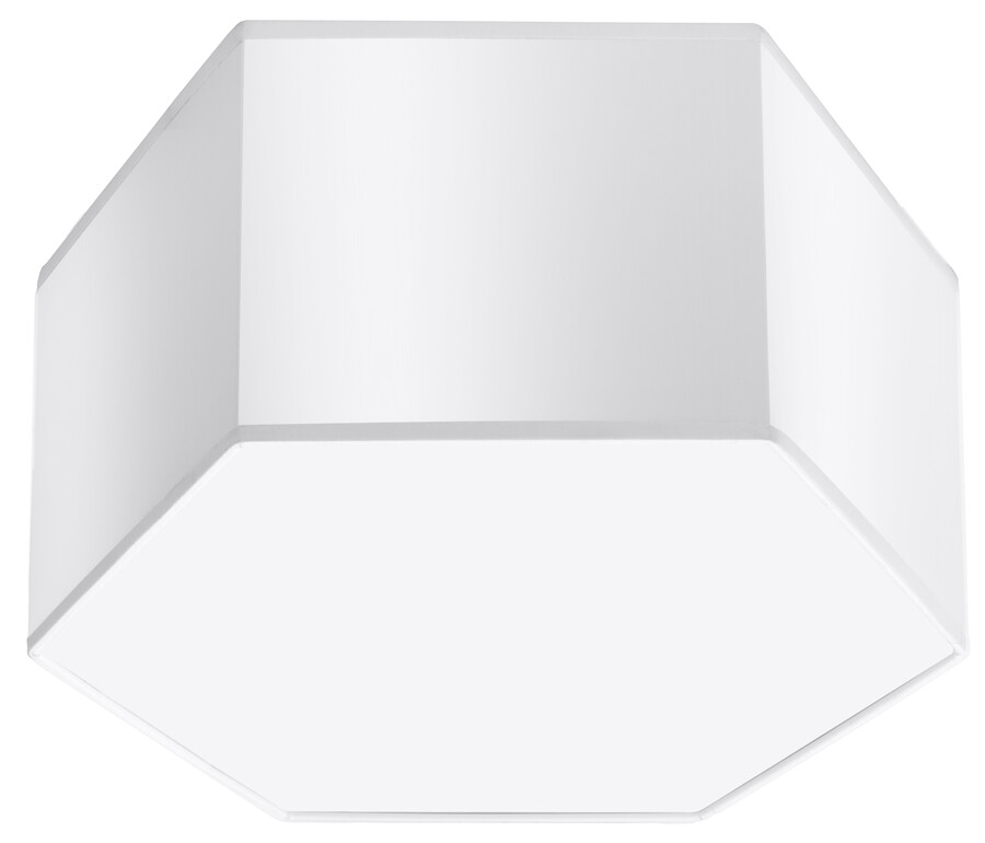 Plafon do salonu biały PVC 31x27x16 cm heksagon