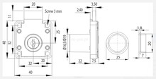 Zamki Zamek kwadratowy lewy Siso X-850 MASTER J11 - niklowany / fi 19 mm / klucz łamany - Siso