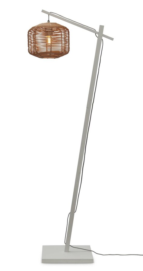 Lampa podłogowa rattanowa TANAMI S 25x20 - naturalny/biały