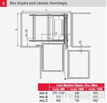 Kosze Cargo Cargo Magic Corner Lewy MAXIMA CLASSIC 100 cm + prowadnica Rejs - lakier grafit - Rejs