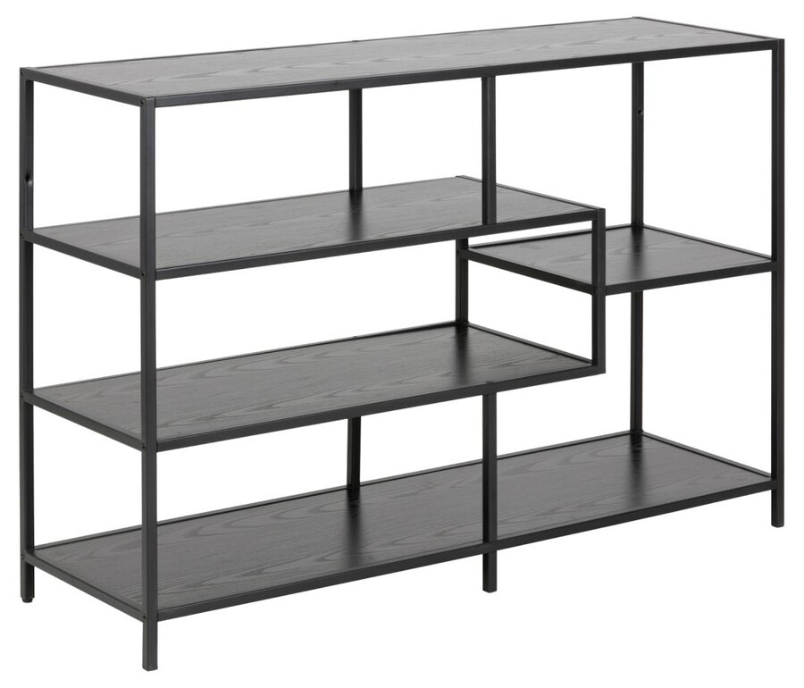 Regał asymetryczny SEAFORD 78 cm - czarny